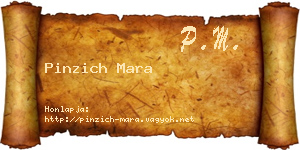 Pinzich Mara névjegykártya